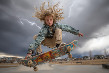 Skateboarding Tricks In Wind And Windy Conditions